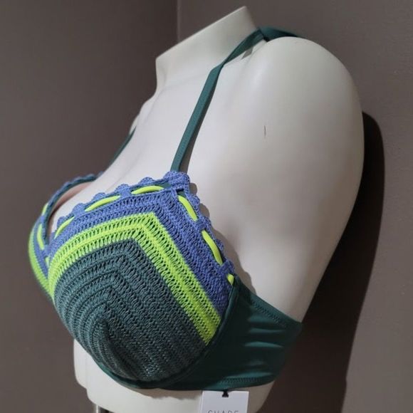 Shade & Shore Sage Crochet Bikini Top - Picture 6 of 10
